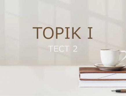 TOPIK I: Тест 2